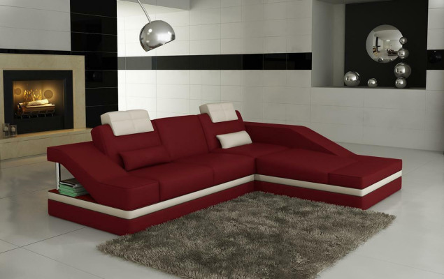 Design angoli imbottiti angolo divano XXL BigCouch divani in pelle set