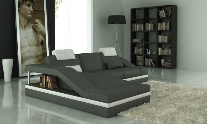 Design angoli imbottiti angolo divano XXL BigCouch divani in pelle set