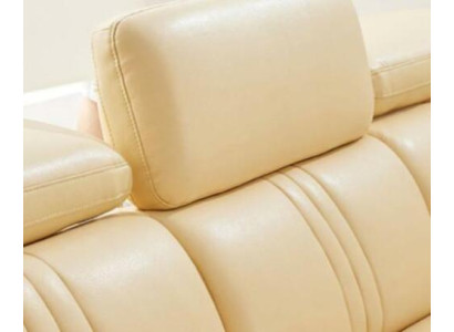 Soggiorno di lusso, divano ad angolo moderno in tessuto a forma di L, relax, seduta, mobili.
