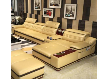 Sedute Mobili Salotto Lusso Divano ad Angolo Divano ad Angolo Forma L Pouf Divano Relax Nuovo