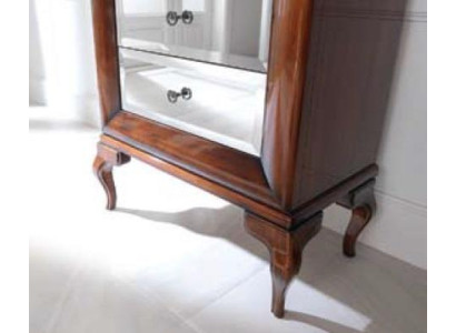 Vetrine Armadi Vetrine Legno Mobili da soggiorno di lusso Armadio Marrone Barocco Nuovo