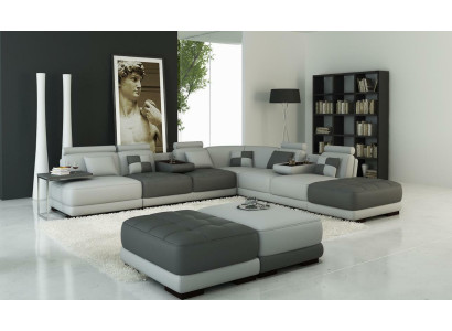 XXL Divano Designer Angolare a Forma di L con Rivestimento