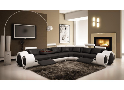 Divano multifunzione Divano Imbottito Divano ad angolo Divano in pelle Sofa XXL