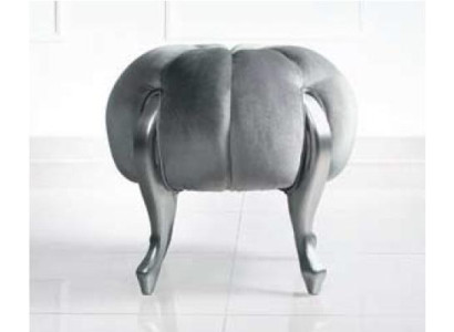 Sgabello di lusso Pouf Poliestere Soggiorno Sitz Tessuto Grigio Divano di lusso in velluto