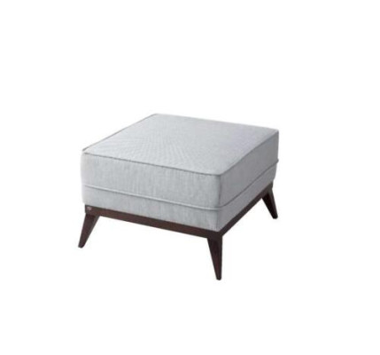 Pouf Poggiapiedi in poliestere Puff Soggiorno Sedile Tessuto Grigio Sitzermobili di lusso