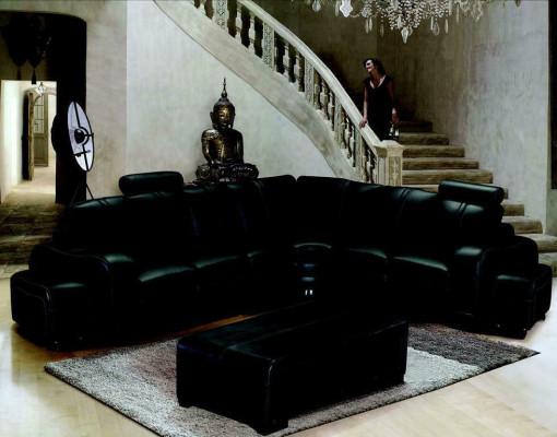 XXL divano multifunzione in pelle Divano angolare moderno imbottito Grande