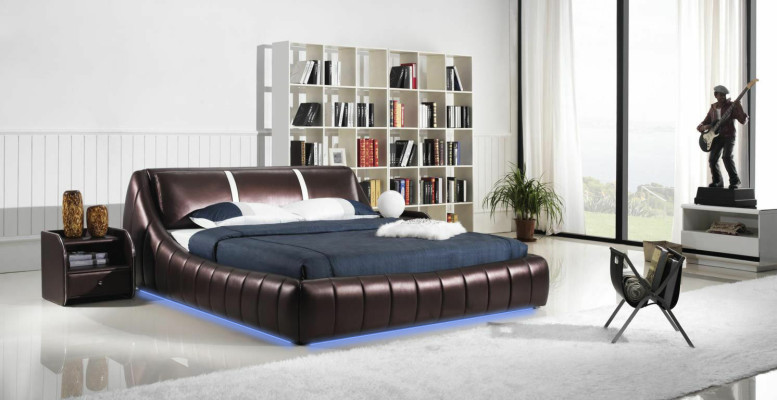 Design moderno dell'hotel Letto XXL Letti Stile di lusso in pelle matrimoniale 140 160 180x200cm.