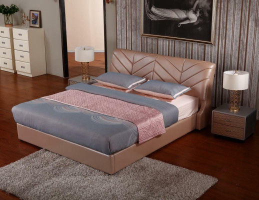 Moderno design di lusso Letto XXL Stile del letto dell'hotel in pelle doppio 140 160