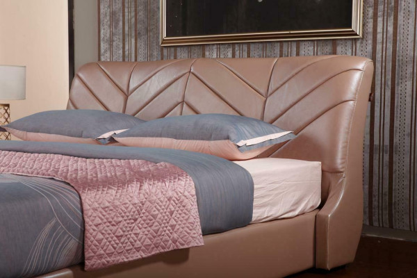 Moderno design di lusso Letto XXL Stile del letto dell'hotel in pelle doppio 140 160