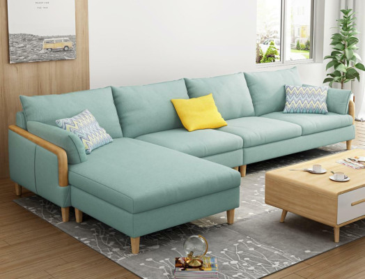 Eck Relax Sitz di lusso Mobili Divano d'angolo a L in tessuto moderno