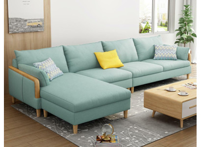 Eck Relax Sitz di lusso Mobili Divano d'angolo a L in tessuto moderno