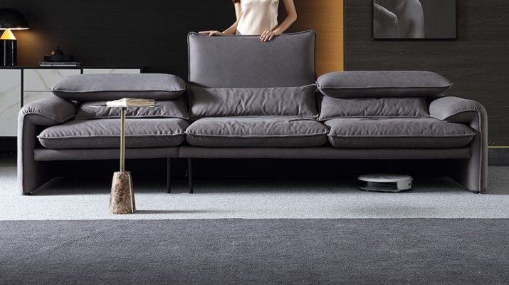 Design divani xxl Divano 4 posti Tessuto Grande Nuovo Divano soggiorno Imbottito