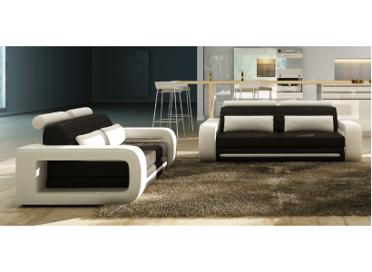 Divano in pelle angolare 3 posti + 2 posti Design moderno Sofà Set sofa
