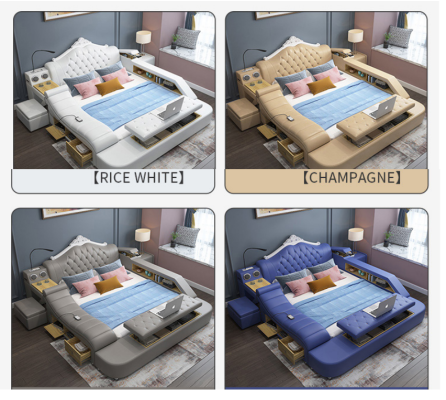 Letto multifunzione Decorazioni per letti Letto matrimoniale Letto matrimoniale Letto imbottito Camera da letto