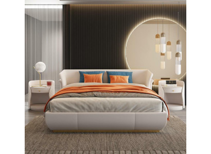 Letto matrimoniale designer Letti matrimoniali Hotel moderni Letto matrimoniale in pelle 180x200cm