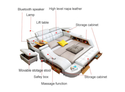 Letto multifunzione - cassaforte - lettino termico - USB - letti matrimoniali con suono