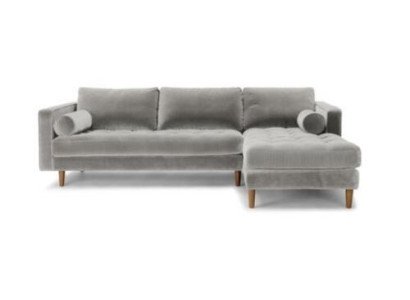 Divano ad angolo a forma di L, divano da soggiorno, divano ad angolo imbottito con seduta, divano di design, divani in tessuto nuovi