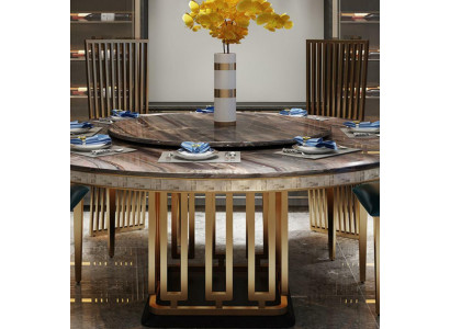 Lusso Tavolo Rotondo Tavoli Rotondi Mobili in Acciaio Inox Design Sala da Pranzo Tavoli da Pranzo Nuovi