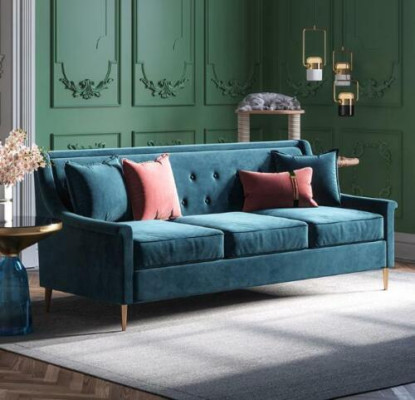 Tessuto Divano a 3 posti Relax Design Lounge in Velluto 3 posti.