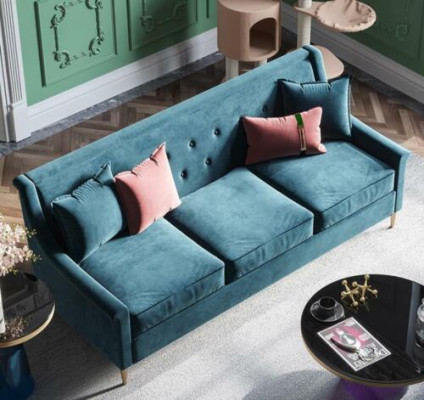 Tessuto Divano a 3 posti Relax Design Lounge in Velluto 3 posti.