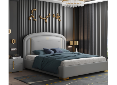 Design moderno Letto 180x200 in velluto e metallo Letti da hotel Matrimoniali matrimoniali