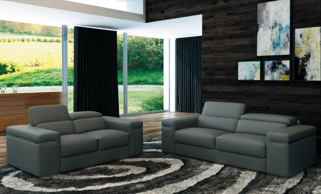 Divano in pelle Divano Angolare Set Design Moderno 3+2+1 Divani 8020