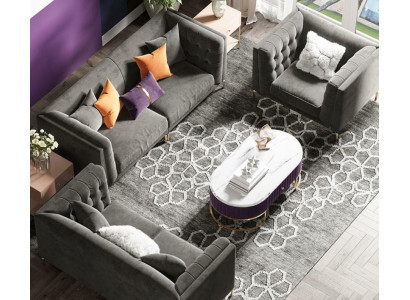 Tessuto divano ad angolo Relax Seduta Design Divano Lounge Divani Velluto Divano a 3 Posti