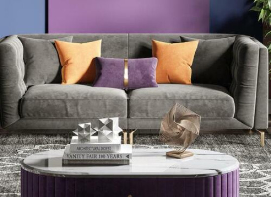 Tessuto divano ad angolo Relax Seduta Design Divano Lounge Divani Velluto Divano a 3 Posti