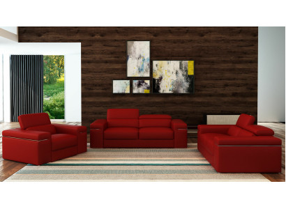 Set divano in pelle imbottitura divano set soggiorno posto 3+2+1.