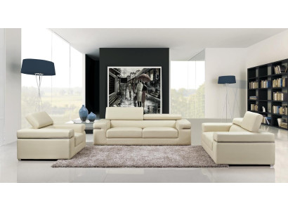 Sofà divano 80 20 imbottito in pelle Set di divani da soggiorno 3+2+1