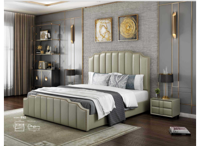 Camera da letto, design lussuoso del letto, letti matrimoniali 180x200cm, arredamento per hotel.