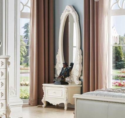 Set completo camera da letto design, 5 pezzi. Letto camera da letto con comodino.