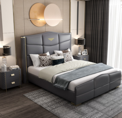Design letto matrimoniale in pelle letto letto pelle imbottito matrimoniale 180x200cm