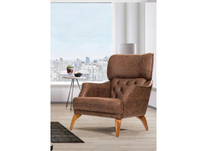 Poltrona monoposto di lusso Divano Imbottito Chesterfield Design in Pelle