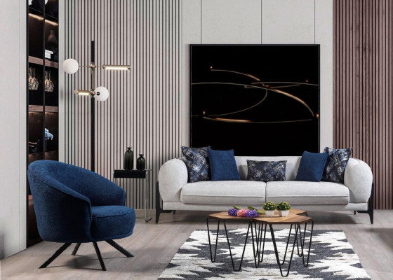 Poltrona di lusso monoposto in tessuto Divano Mobili imbottiti Divano Blastoff in tessuto