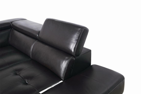 Divano ad angolo multifunzionale divano multimediale TV divano in pelle a LED 291 x 222 cm Nuovo in forma di L