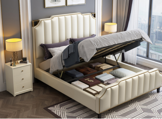 Letto imbottito design di lusso doppio letto matrimoniale da hotel 180x200cm camera da letto