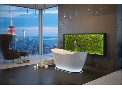 Vasca da bagno indipendente esclusiva in acrilico design di scarico bagno doccia