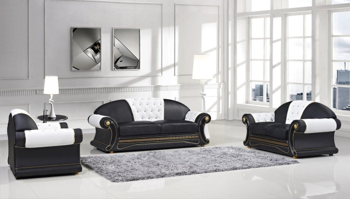 Divano angolare modulare design moderno 6020 con divani da 3 e 2 posti.