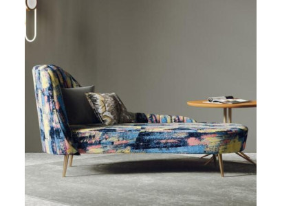 Chaiselongue Imbottita Tessuto Moderna Relax Seduta Mobili di lusso Salotto