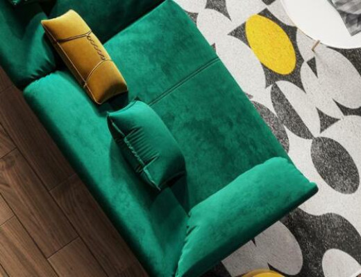 Divano a 2 posti in velluto, relax, legno, club, design, divano lounge