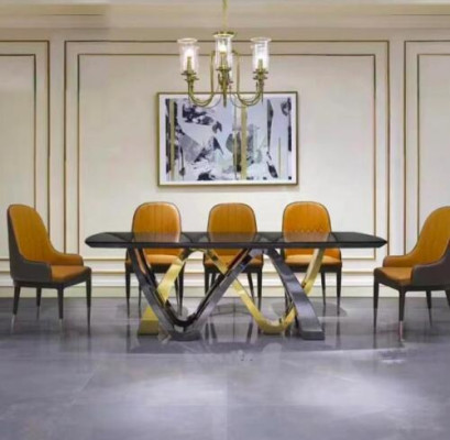 Sala da pranzo Colonne Tavoli Mobili italiani Ristorante Tavolo da pranzo Tavolo di lusso Nuovo