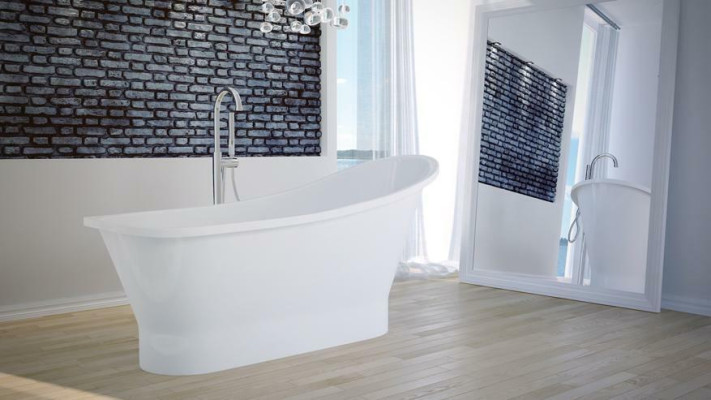 Vasca da bagno classica a design freestanding moderno.