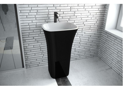 Lavandino moderno design in acrilico, supporto, bagno, lavabo indipendente.