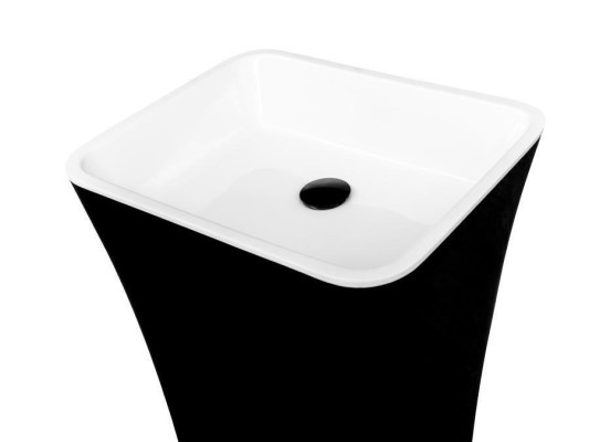 Lavandino moderno design in acrilico, supporto, bagno, lavabo indipendente.