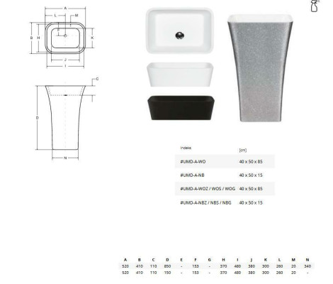 Lavandino moderno design in acrilico, supporto, bagno, lavabo indipendente.
