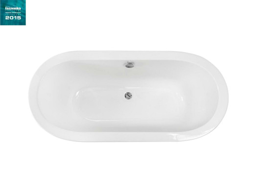 Vasca da bagno di lusso Vasca ovale in acrilico bianco indipendente rettangolare da bagno.