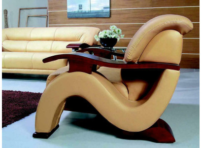 Set di divani in pelle Sofa 3 + 2 (senza poltrona) Divano Sedile Imbottito Set 2033