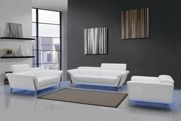 Sofà in pelle Set di divani 3+2 (senza poltrone) Sofà Sedili Imbottiti Set 1547