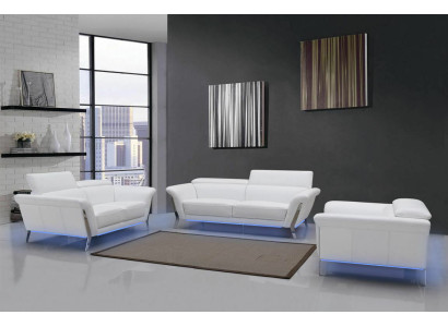 Sofà in pelle Set di divani 3+2 (senza poltrone) Sofà Sedili Imbottiti Set 1547